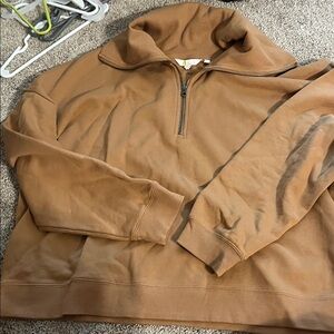 Boden Brown Half-Zip Hoodie